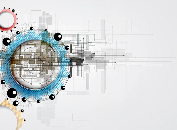 Tecnología abstracta fondo Negocios & dirección de desarrollo — Vector de stock