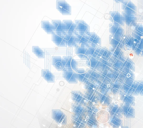 Tecnología abstracta fondo Negocios & dirección de desarrollo — Vector de stock