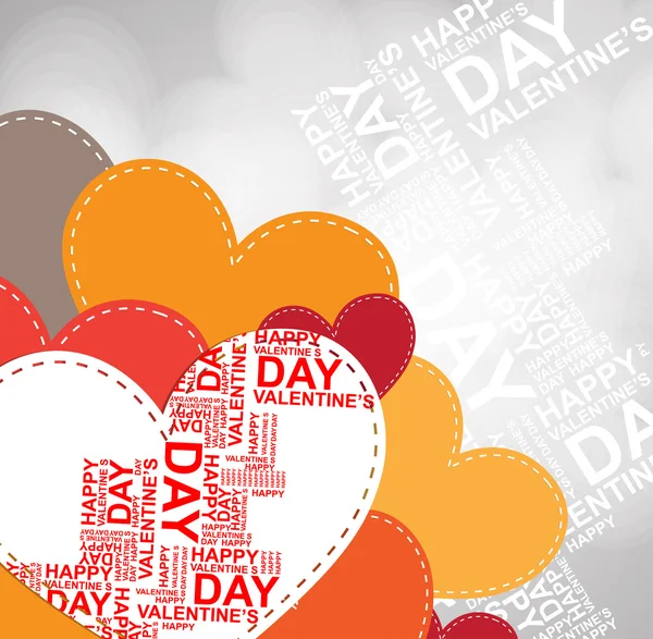 幸せなバレンタインの日の招待状テンプレートです。カード デザインによる細かい — ストックベクタ