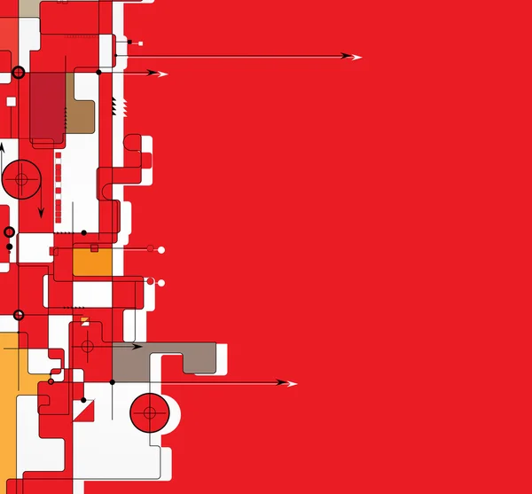 Abstraktní technické zázemí Business & vývoj směrem — Stockový vektor