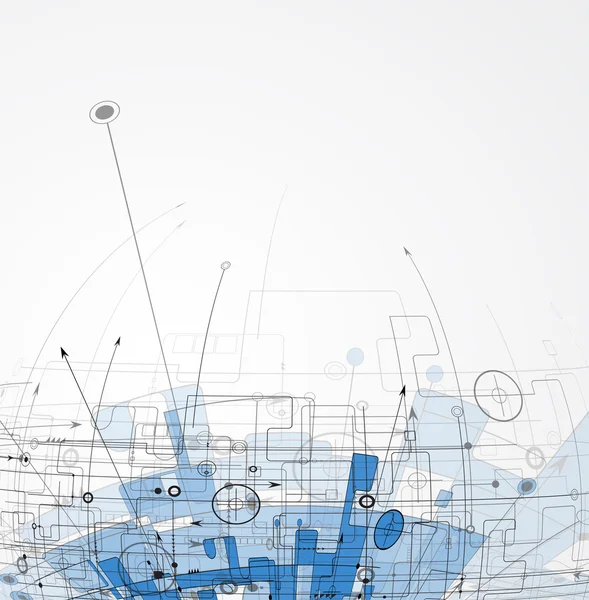 Abstrakti teknologia tausta Liiketoiminnan & kehityksen suunta — vektorikuva
