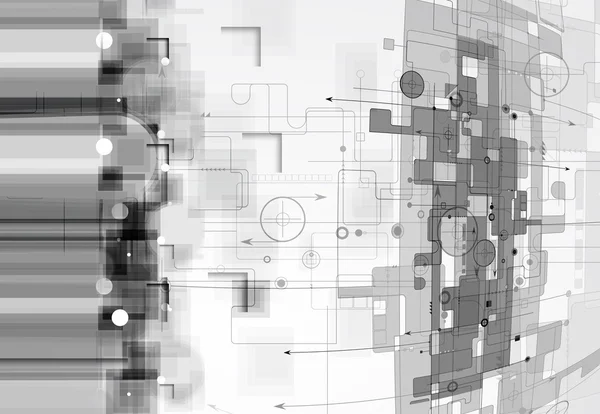 Structure abstraite circuit informatique cube technologie entreprise bac — Image vectorielle