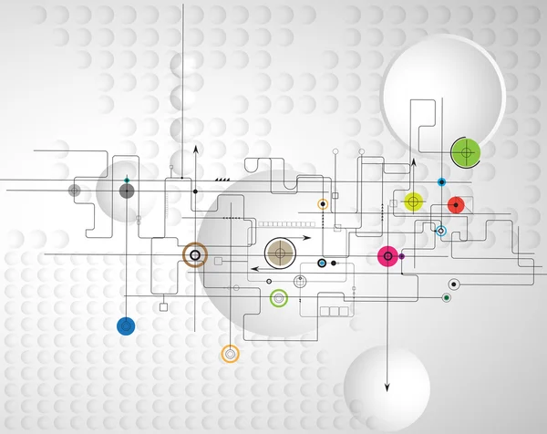 Abstracte technische achtergrond Business & ontwikkeling richting — Stockvector