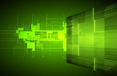 yüksek teknoloji eko yeşil Infinity bilgisayar teknoloji kavramı backgro