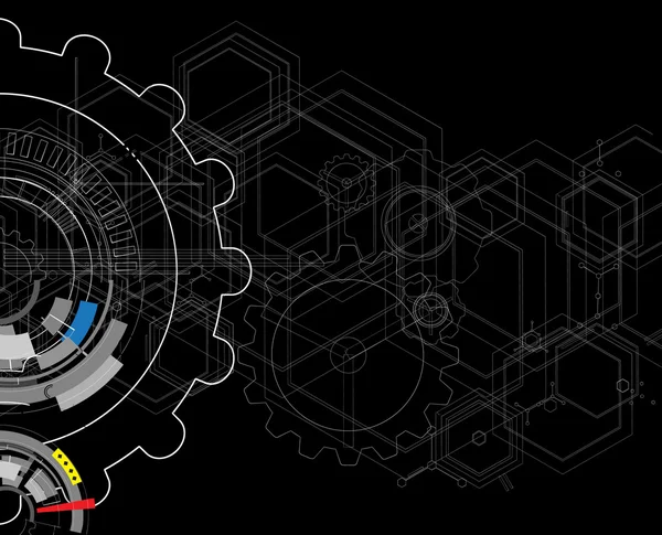 Tecnología abstracta fondo Negocios & dirección de desarrollo — Vector de stock