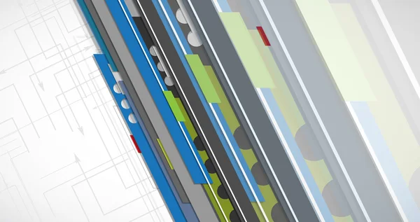 Abstrakte Technologie Hintergrund Wirtschaft & Entwicklung Richtung — Stockvektor