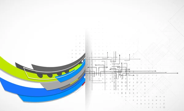 Abstrakte Technologie Hintergrund Wirtschaft & Entwicklung Richtung — Stockvektor