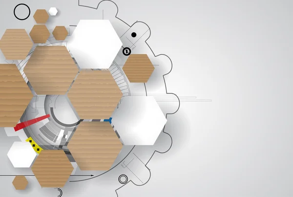 抽象的な技術背景ビジネス ・開発の方向 — ストックベクタ