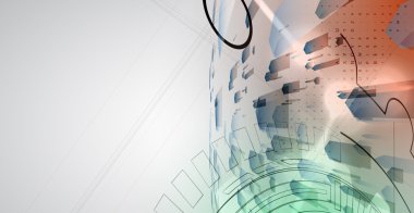 Yeni gelecek teknoloji kavramı arka plan