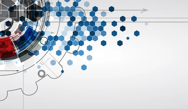 Nuovo concetto di tecnologia futura sfondo astratto — Vettoriale Stock