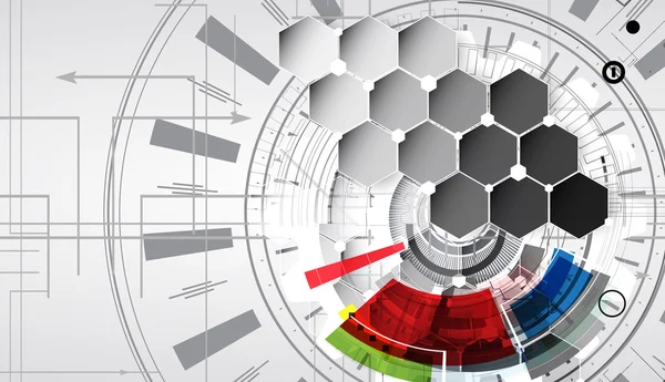 Новая концепция технологии будущего абстрактный фон — стоковый вектор