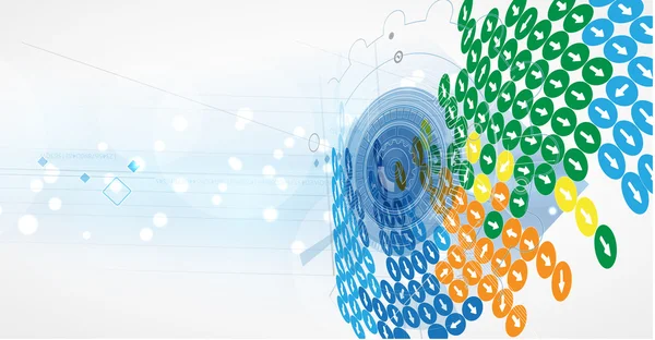 Colección de antecedentes abstractos de tecnología para ideas de soluciones empresariales — Vector de stock