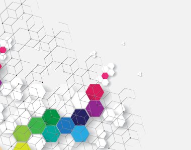 Renkli geometrik arka plan tasarımı için