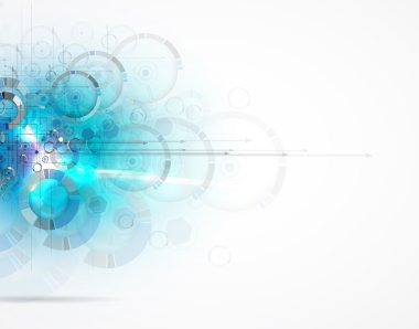 Soyut teknik arka plan. Fütüristik teknoloji arabirimi. Vecto