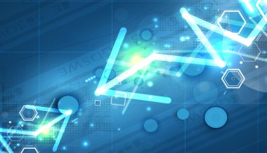 Soyut teknik arka plan. Fütüristik teknoloji arabirimi. Vecto