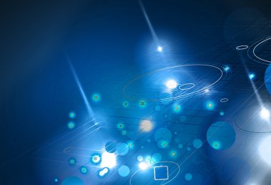 Soyut teknik arka plan. Fütüristik teknoloji arabirimi. Vecto