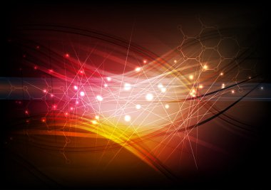 Soyut teknik arka plan. Fütüristik teknoloji arabirimi. Vecto