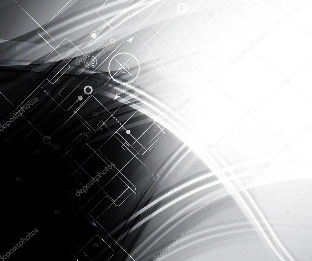 Abstract tech background. Futuristic technology interface. Vecto
