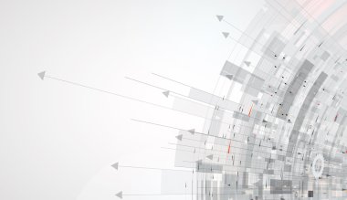 Soyut teknik arka plan. Fütüristik teknoloji arabirimi. Vecto