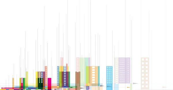 Immobilier ville circuit miroir fond d'entreprise — Image vectorielle