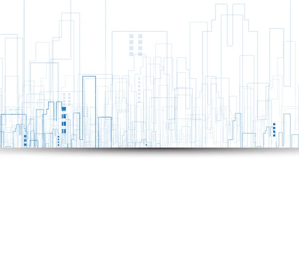 Byggnad och fastigheter city illustration. Abstrakt bakgrund — Stock vektor