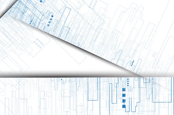 Byggnad och fastigheter city illustration. Abstrakt bakgrund — Stock vektor