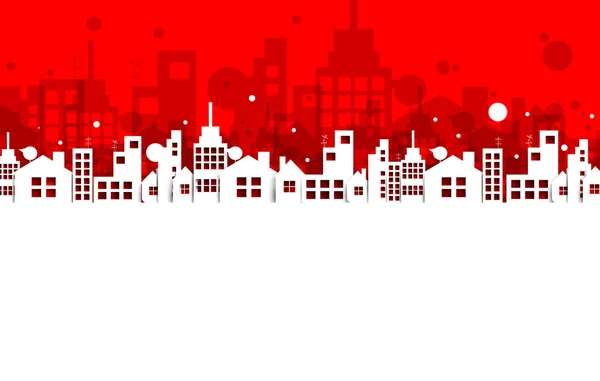 Gebäude und Immobilien Stadt Illustration. Abstrakter Hintergrund — Stockvektor
