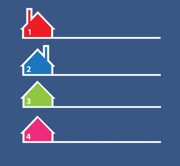 Ilustração da cidade do edifício e do imóvel. Abstrato casa fundo —  Vetores de Stock