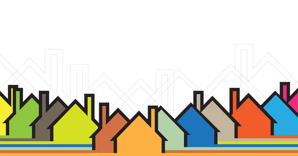 Building and real estate city illustration. Abstract house background — Stock vektor