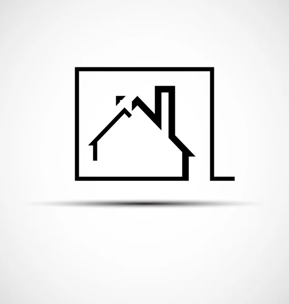 Building and real estate city illustration. Abstract house background — 스톡 벡터