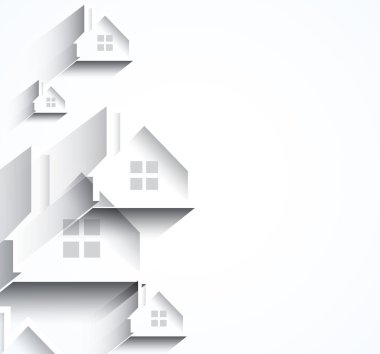 Yapı ve Emlak şehir illüstrasyon. Arka plan