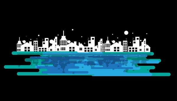 建物と不動産の都市図。抽象的な背景 — ストックベクタ