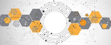 Fütürist yüksek teknoloji soyut devre kartı arka planı