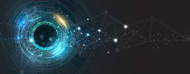 Fütürist yüksek teknoloji soyut devre kartı arka planı