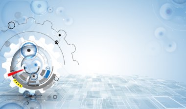 Soyut teknik arka plan. Fütüristik teknoloji arabirimi. Vecto