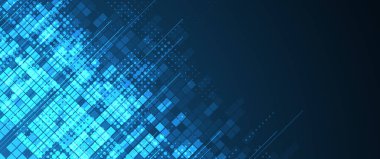 Soyut yapay zeka konsepti, teknoloji ve bilim geçmişi