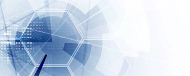 İş soyut küresel iletişim web pankartı, noktalar tasarımı ile bağlantılı çizgiler