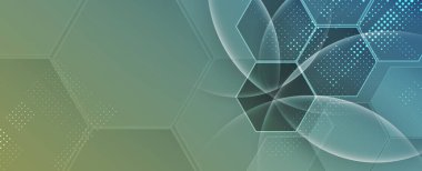 İş soyut küresel iletişim web pankartı, noktalar tasarımı ile bağlantılı çizgiler