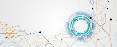 Soyut yapay zeka konsepti, teknoloji ve bilim geçmişi