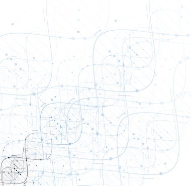 DNA soyut arka plan koleksiyonu. Fütüristik teknoloji interf