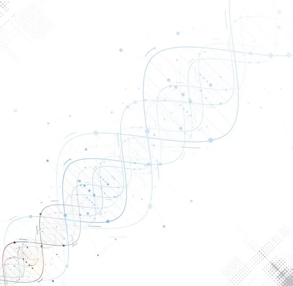 Dna 추상 배경 컬렉션입니다. 미래 기술 interf — 스톡 벡터