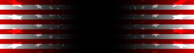 illustration of abstract American Flag for Independence Day. fla