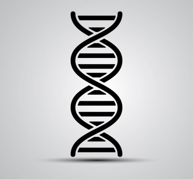 DNA soyut simgesi ve öğe koleksiyonu. Fütüristik teknoloji
