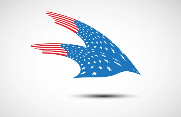Ilustración de la bandera americana abstracta para el día de la independencia. fla — Vector de stock
