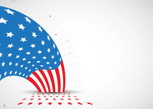 Ilustración de la bandera americana abstracta para el día de la independencia. fla — Vector de stock