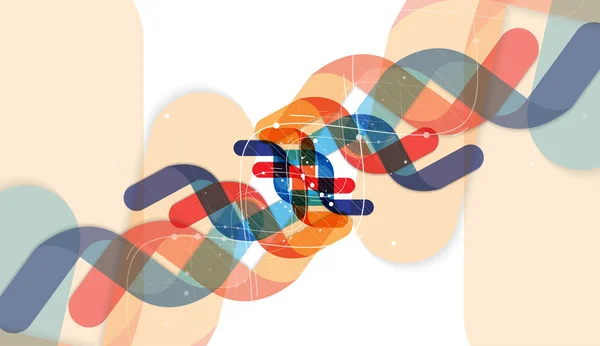 ДНК Абстрактная иконка и набор элементов. Футуристические технологии — стоковый вектор