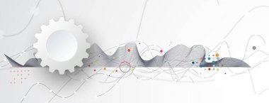 İş soyut küresel iletişim web pankartı, noktalarla bağlantılı çizgiler büyük veri analizi tasarlıyor