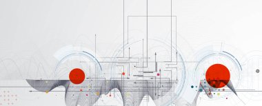 İş soyut küresel iletişim web pankartı, noktalar tasarımı ile bağlantılı çizgiler