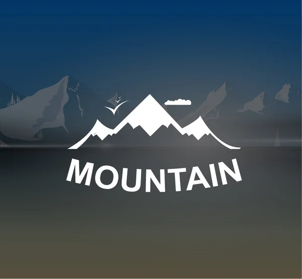 Mountains retro background — Stock Vector