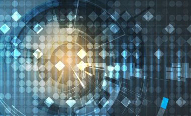 Soyut teknik arka plan. Fütüristik teknoloji arabirimi. Vecto